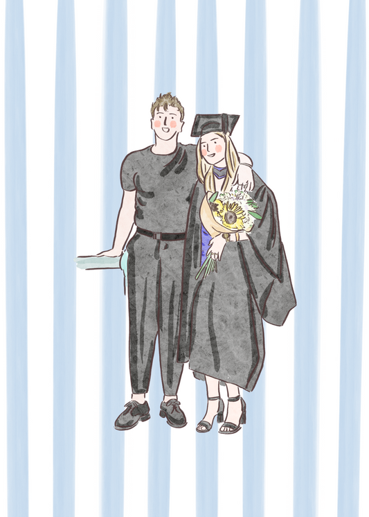 Custom Graduation Portrait – A Meaningful Hand-Drawn Gift for Milestones