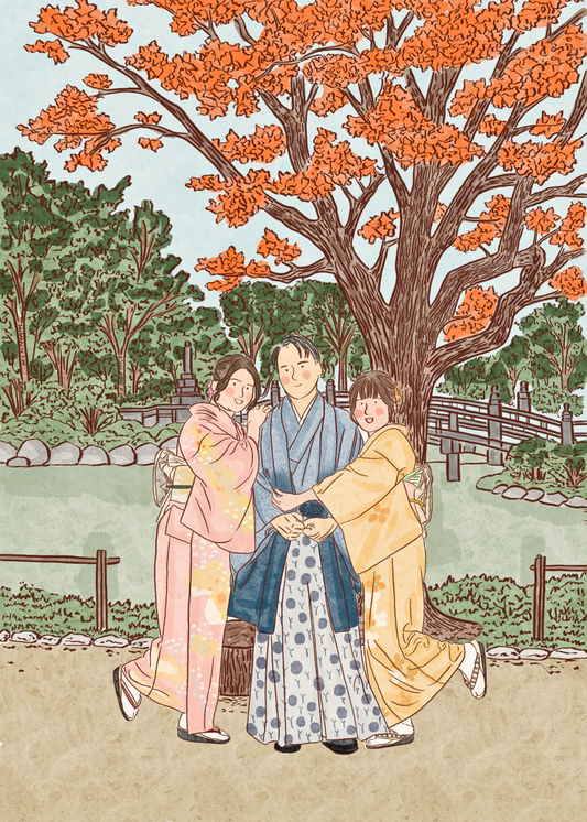 Celebrating Friendship and Tradition: A Hand-Drawn Custom Portrait