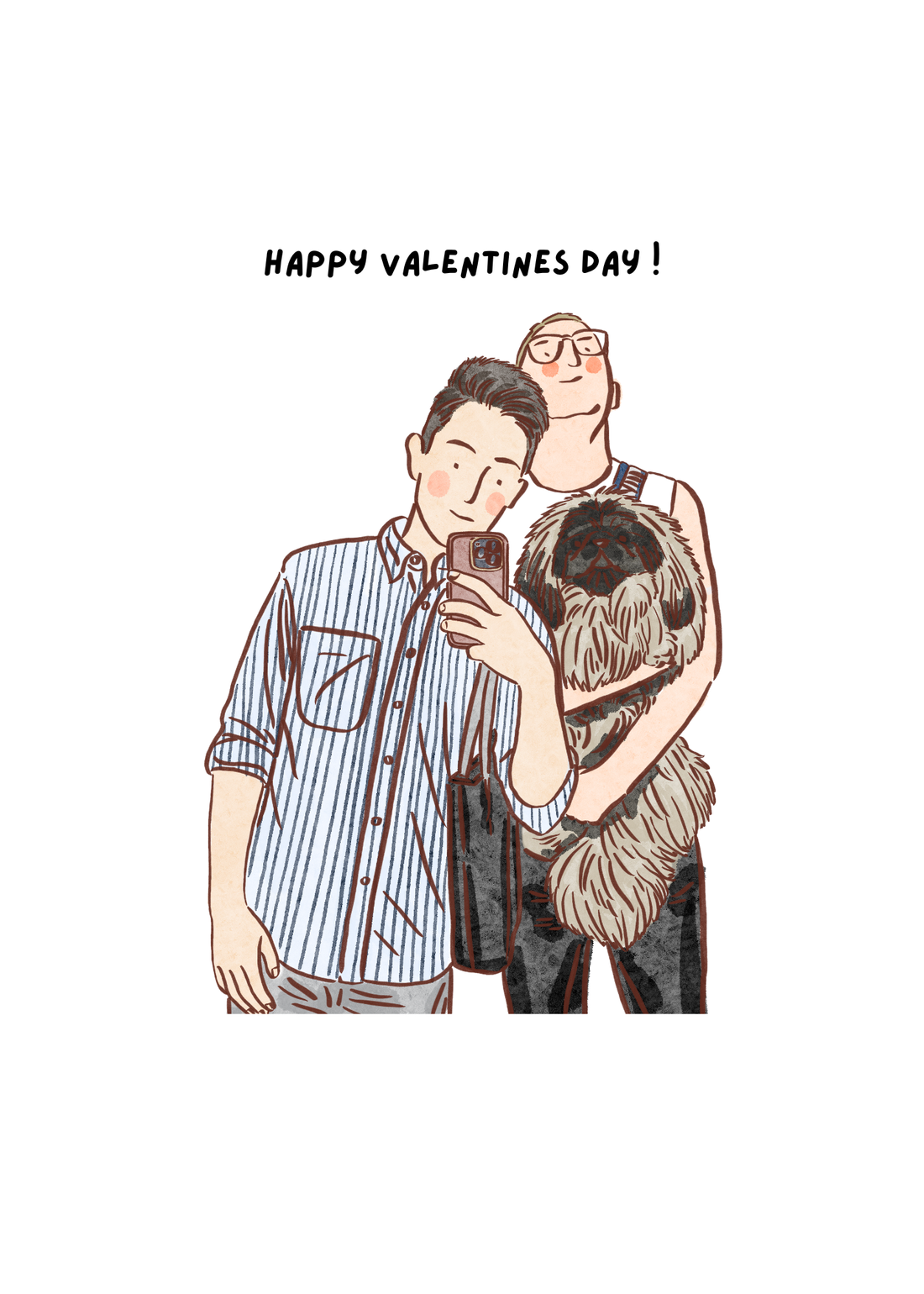 Hand-Drawn Couple Portrait: Cordi